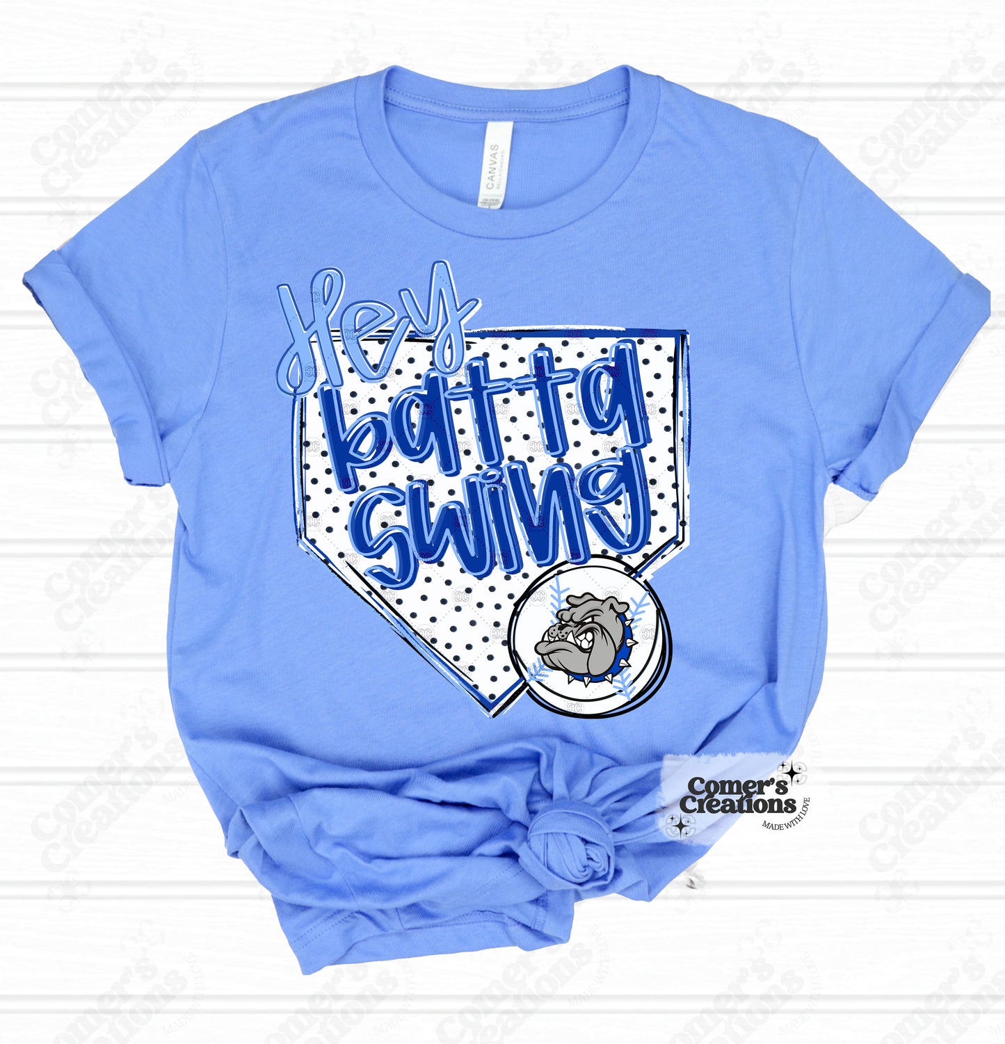 Personalized Blue "Hey Batta Swing" Baseball