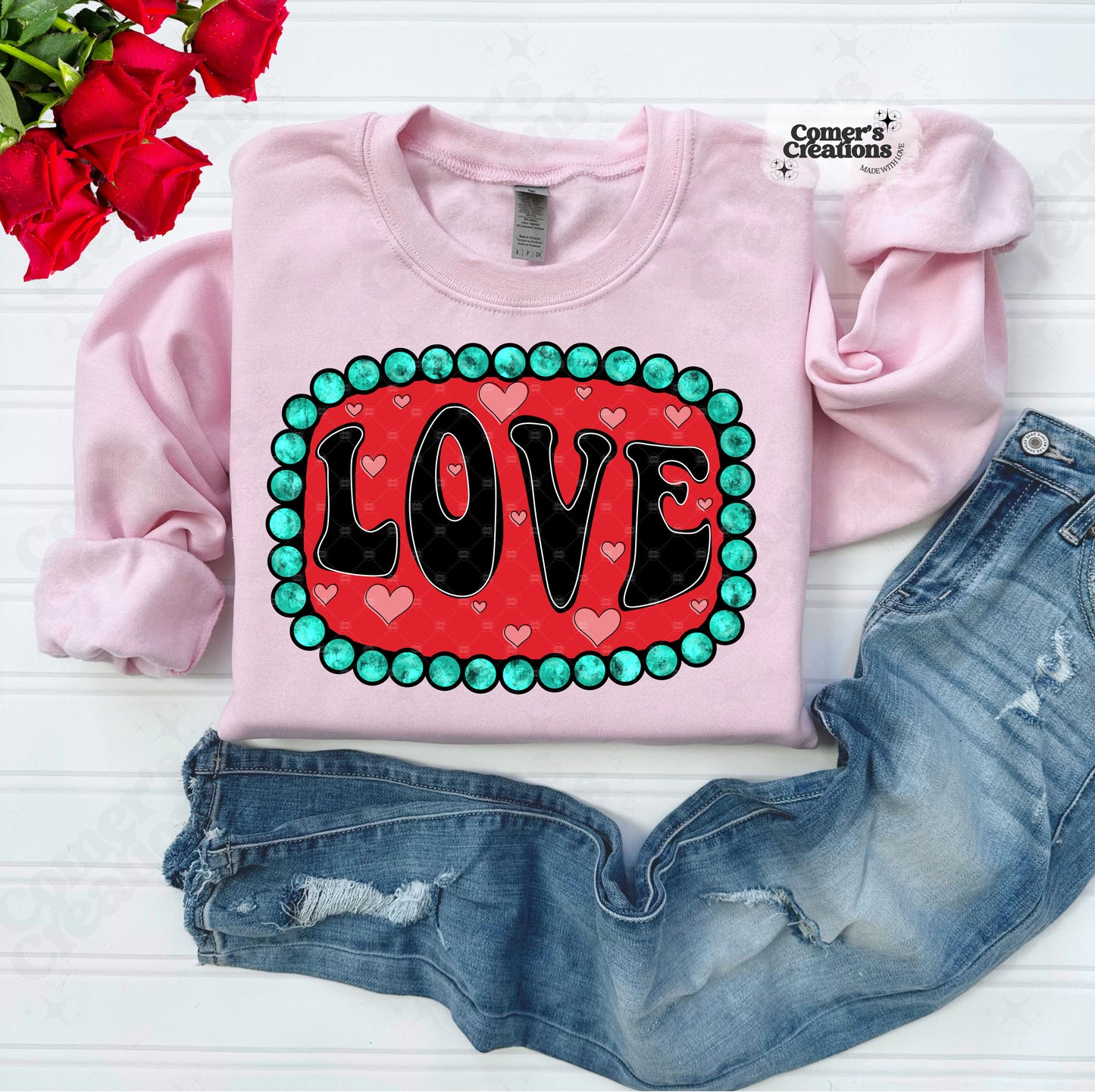 Beaded Turquoise Love