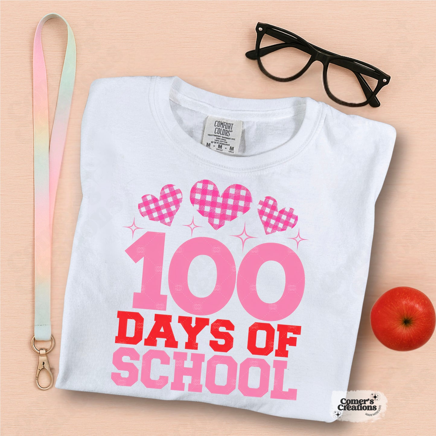 Checkered Hearts Trio 100 Days