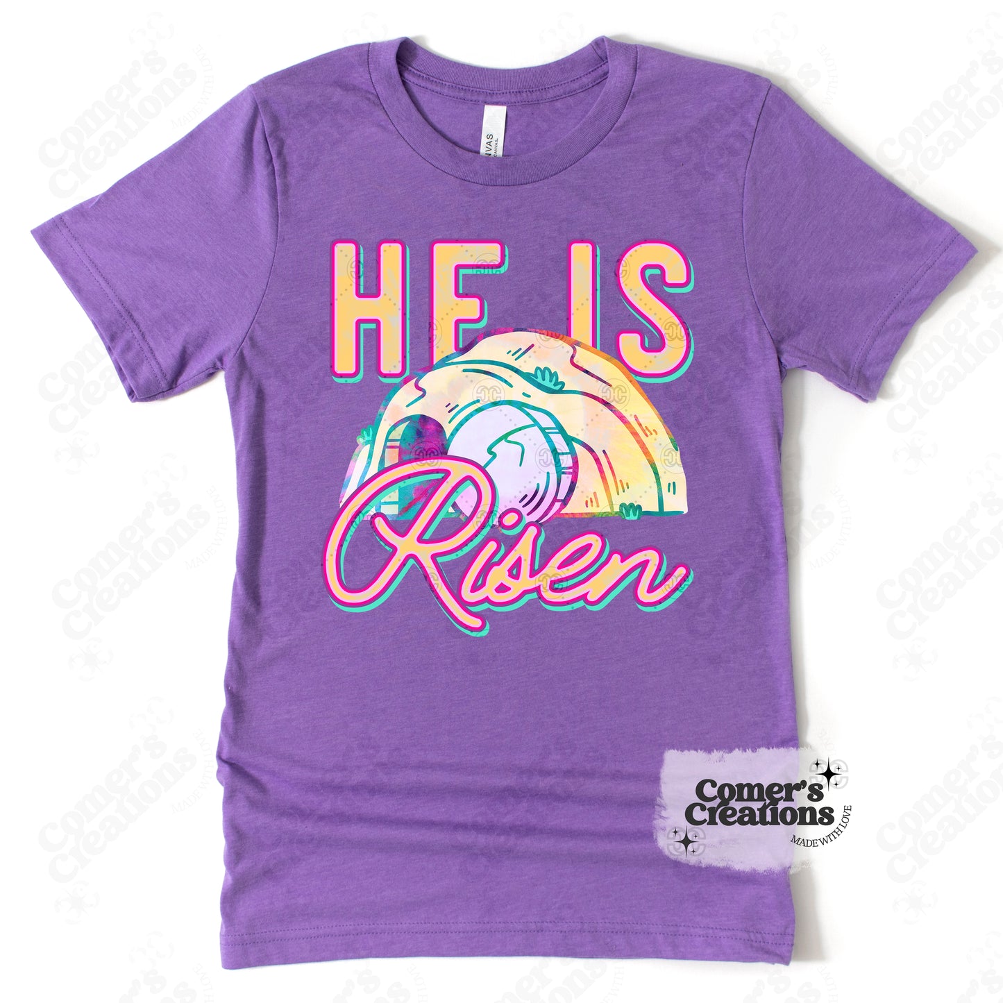 He is Risen Colorful Tomb