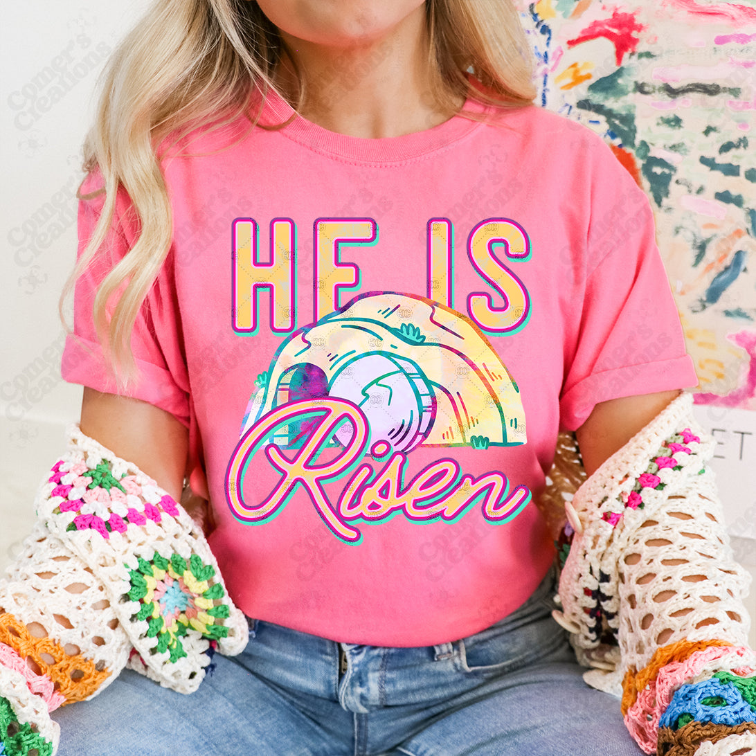 He is Risen Colorful Tomb