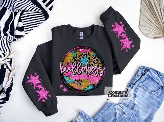 Glitter Cheetah Bulldogs Sweatshirt