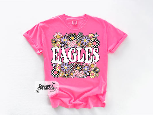 Funky Flower Eagles Tee