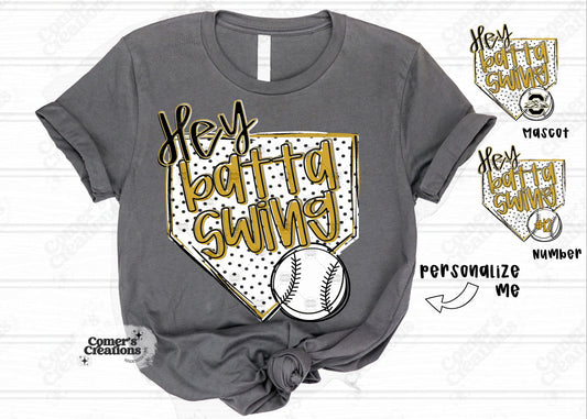 Personalized Vegas Gold "Hey Batta Swing" Baseball