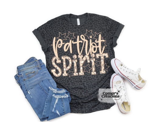 Patriot Spirit Tee – Neutral Leopard Edition