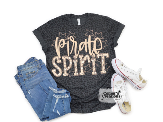 Pirate Spirit Tee – Neutral Leopard Edition