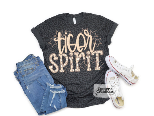 Tiger Spirit Tee – Neutral Leopard Edition