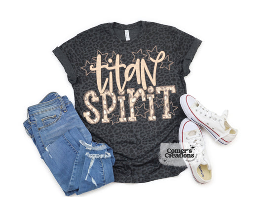 Titan Spirit Tee – Neutral Leopard Edition
