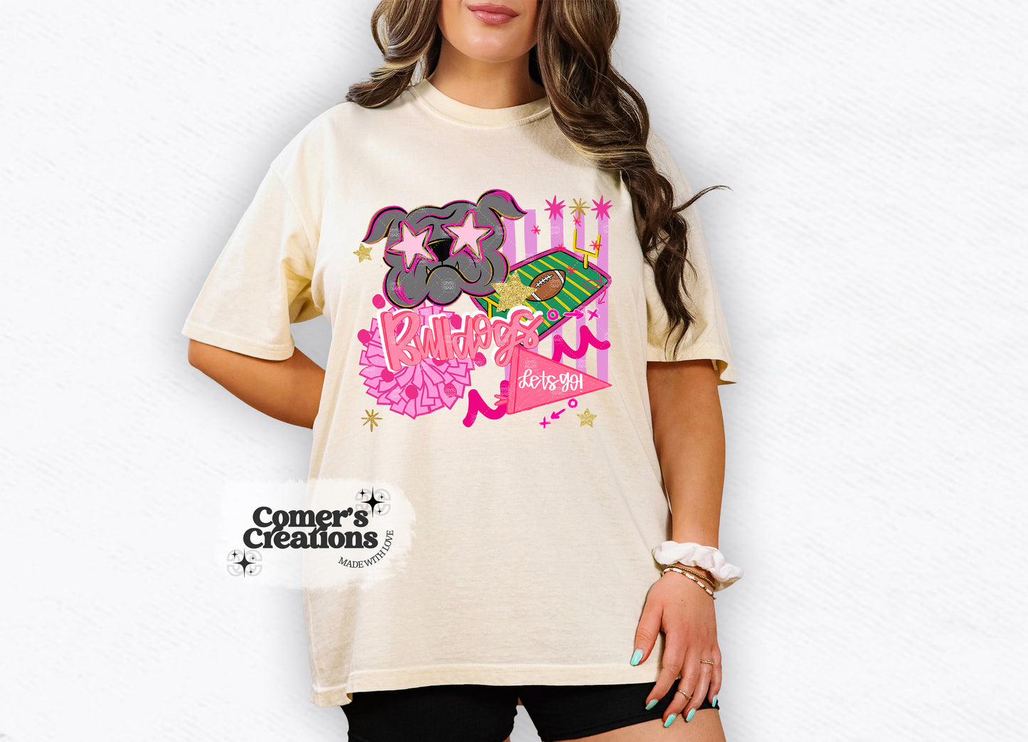 Preppy Bulldogs “Let’s Go!” Tee