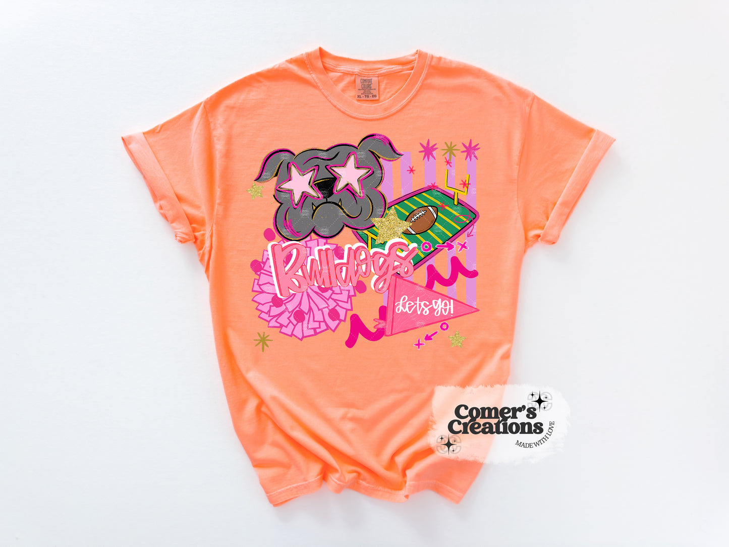 Preppy Bulldogs “Let’s Go!” Tee