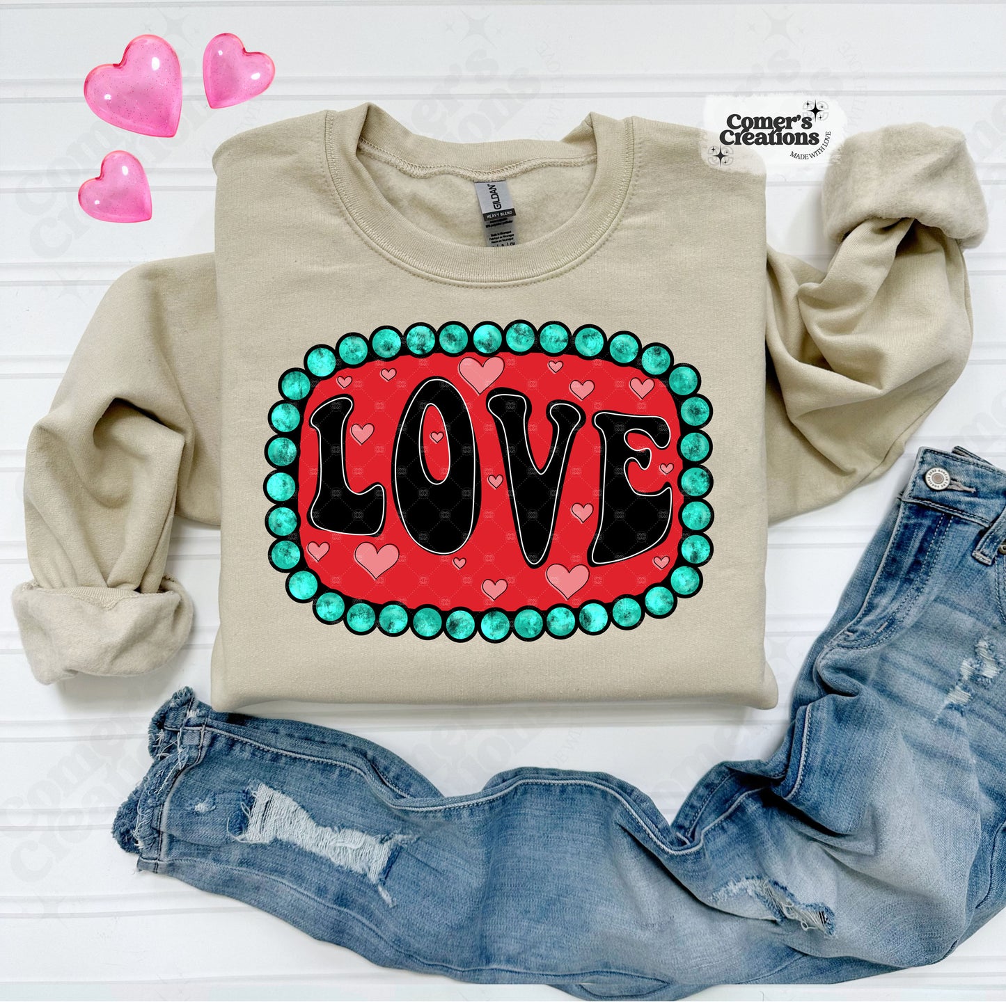 Beaded Turquoise Love