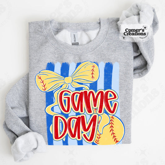 Stripes & Bows Game Day Softball