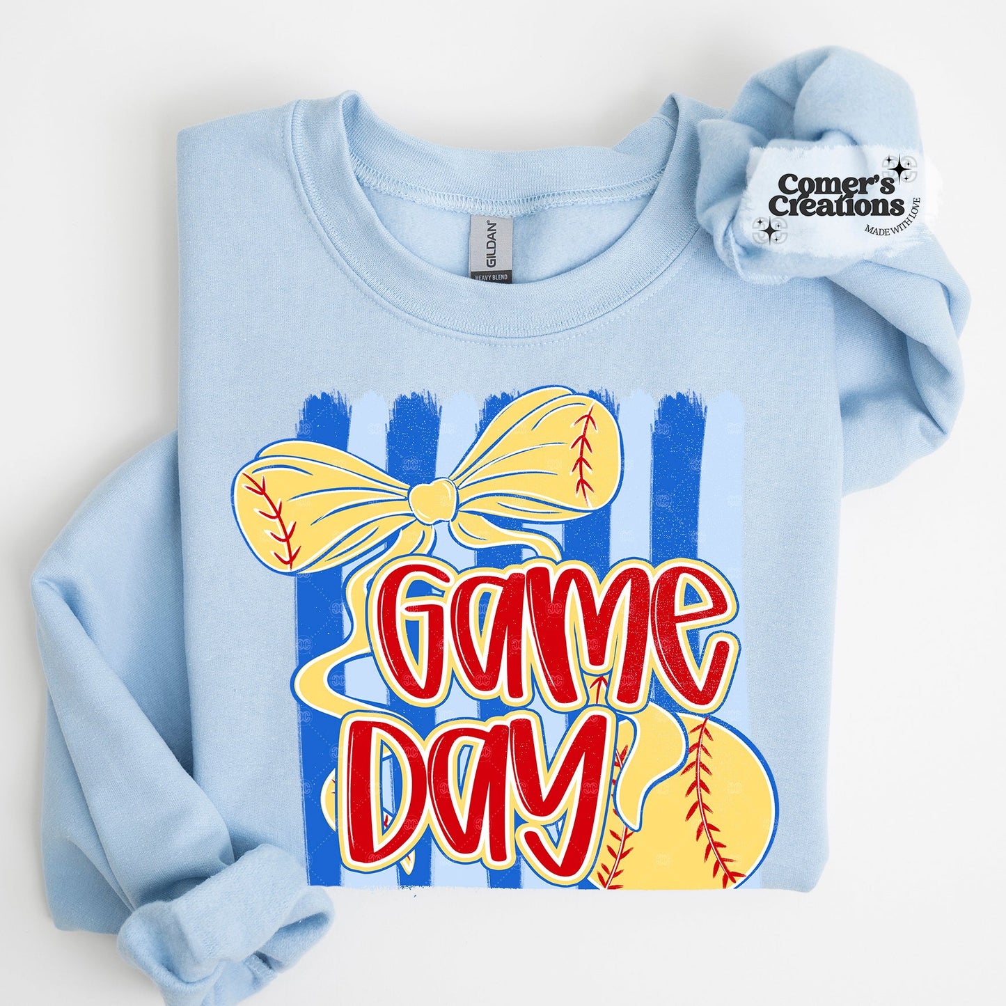 Stripes & Bows Game Day Softball
