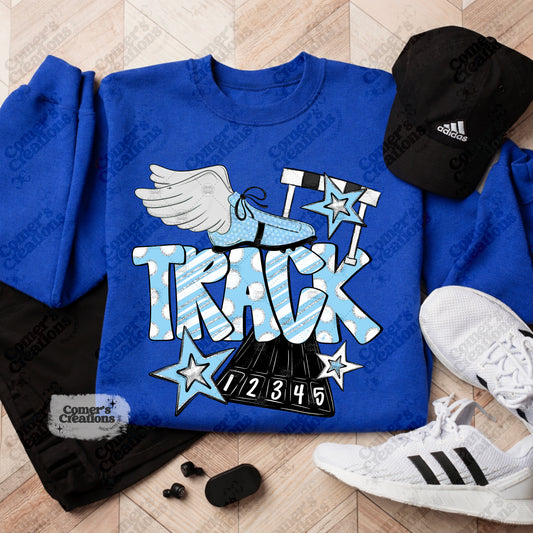 Royal Blue Track Doodle