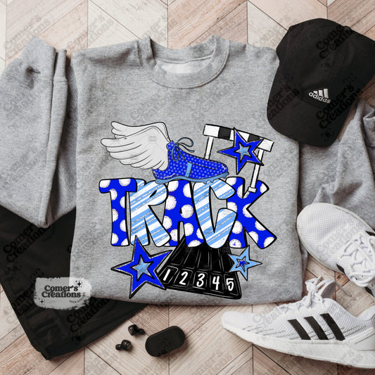 Royal & Columbia Blue Track Doodle